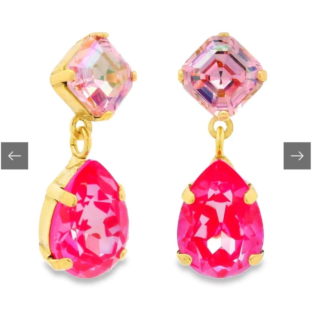 Tova Mini Estelle Earrings In Ultra Fuchsia